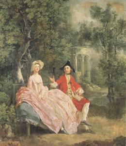 Thomas Gainsborough Conversation in a Park(perhaps the Artist and His Wife) (mk05) Spain oil painting art